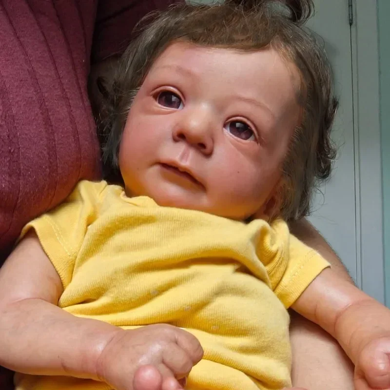 45CM CORPO IN SILICONE Felicia Reborn Doll con Capelli radicati Neonato Pelle dipinta in 3D con vene visibili Bebé Reborn Juguetes