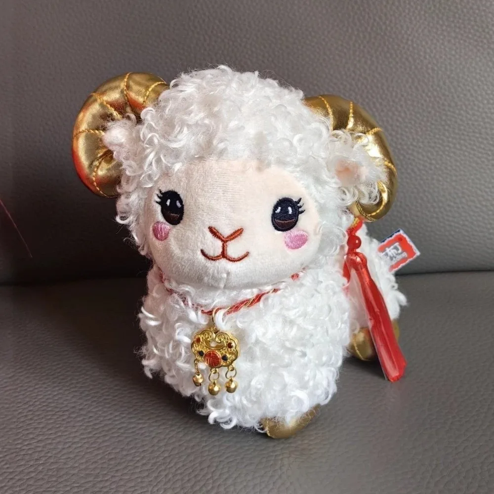 Decorative Chinese Zodiac Theme Mascot Spring Festival Style 13/20/30cm Year of the Sheep Mascot Simulation Sheep Home Decor