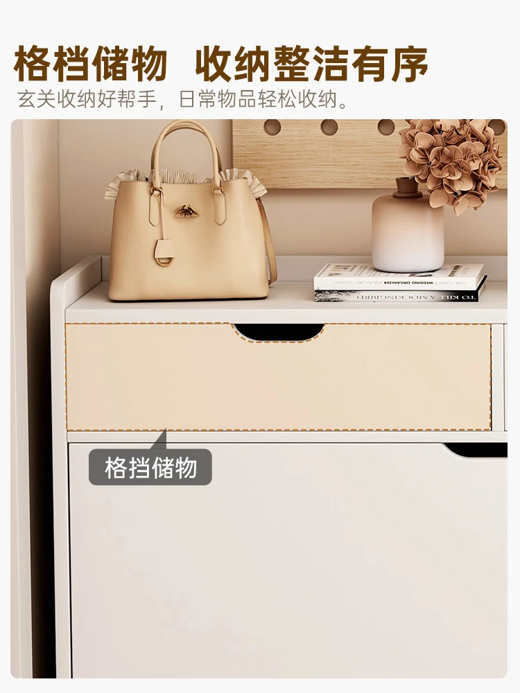 خزانة الأحذية باب منزلي جديد 2023 انفجار داخلي رفيع للغاية مدخل دلو باب ضيق صغير رف أحذية بسيط #3