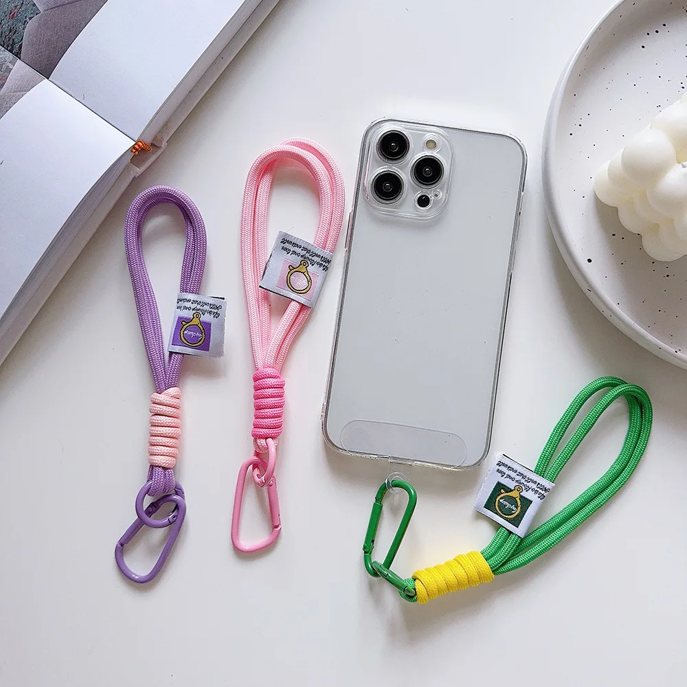 Double rope nylon woven cloth rope men and women keychain mountaineering couple mobile phone rope ton ton barrel rope bag pendan