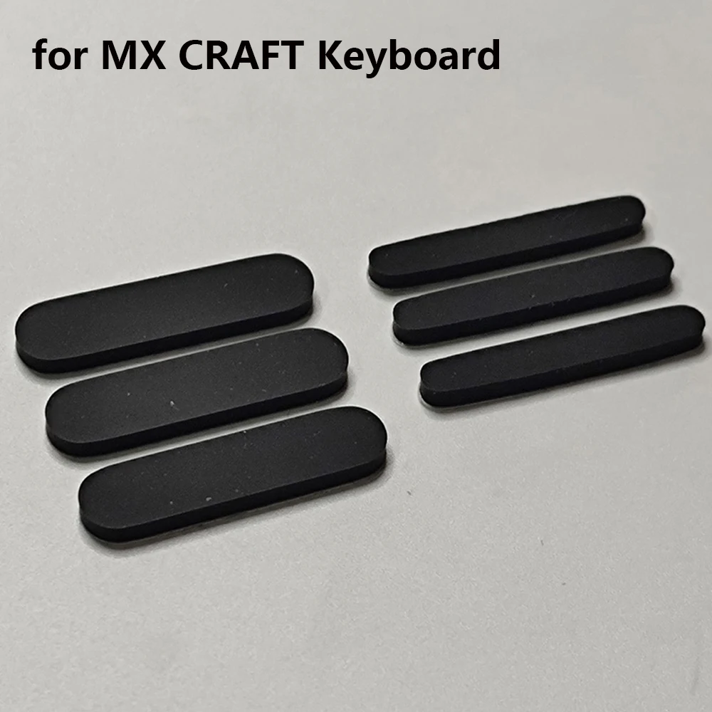 

1 Set Black Rubber Feet Pad Anti-slip Self-adhesive Shockproof Protective Pad for Logitech MX CRAFT Keyboard Base Mat Stickers