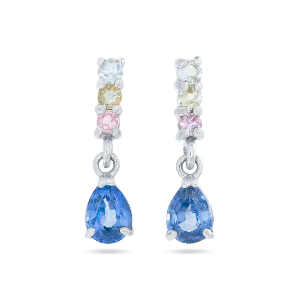 

New Color Stud Earrings Light Luxury High Sense Fashion Temperament Long Water Drop Earrings Holiday Gift