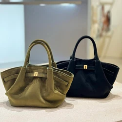 Design Wedding Commuter Crossbody Tote Bag 2024 New Suede Leather Underarm Shoulder Bag For Women Fashion Large Capacity Handbag