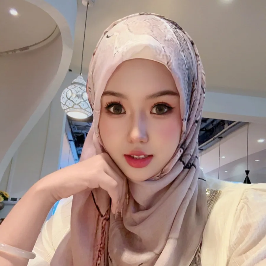 Bufanda estampada de Modal, pañuelo árabe de Oriente Medio, velo suave y ligero y transpirable, bufanda larga