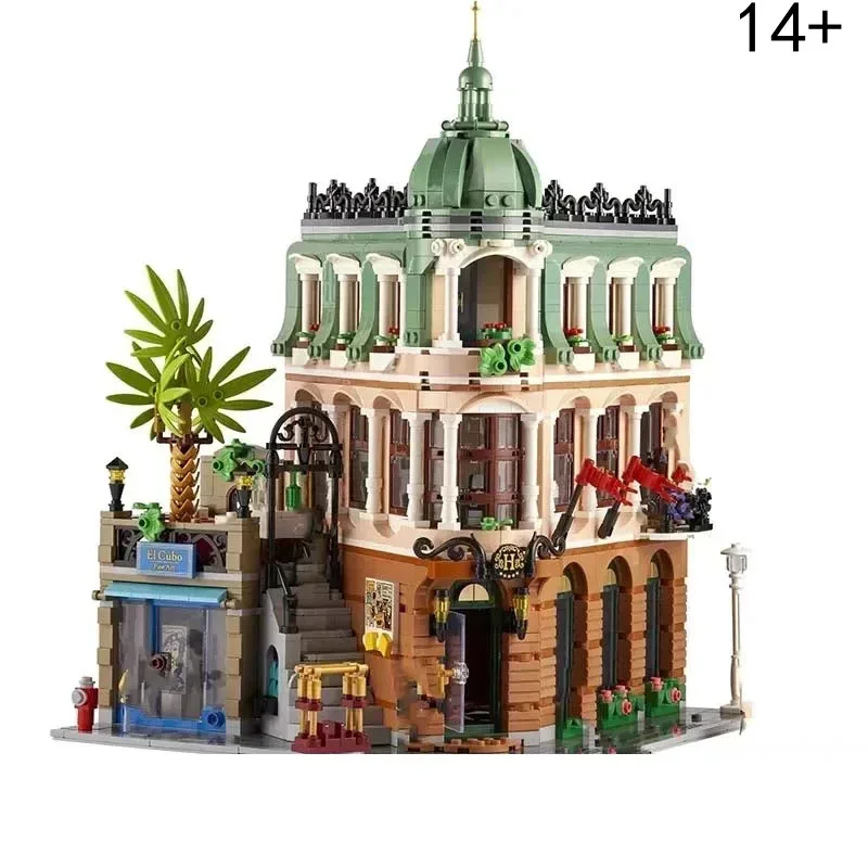 Ensamblar los nuevos bloques de construcción, módulo de hotel de lujo de 3066 piezas 10297, regalo de cumpleaños de decoración familiar de vacaciones para niños