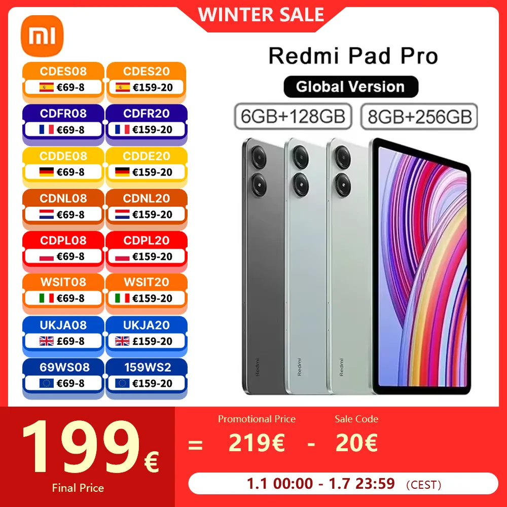 Xiaomi Redmi Pad Pro Tablet Global Version 120Hz 12.1\