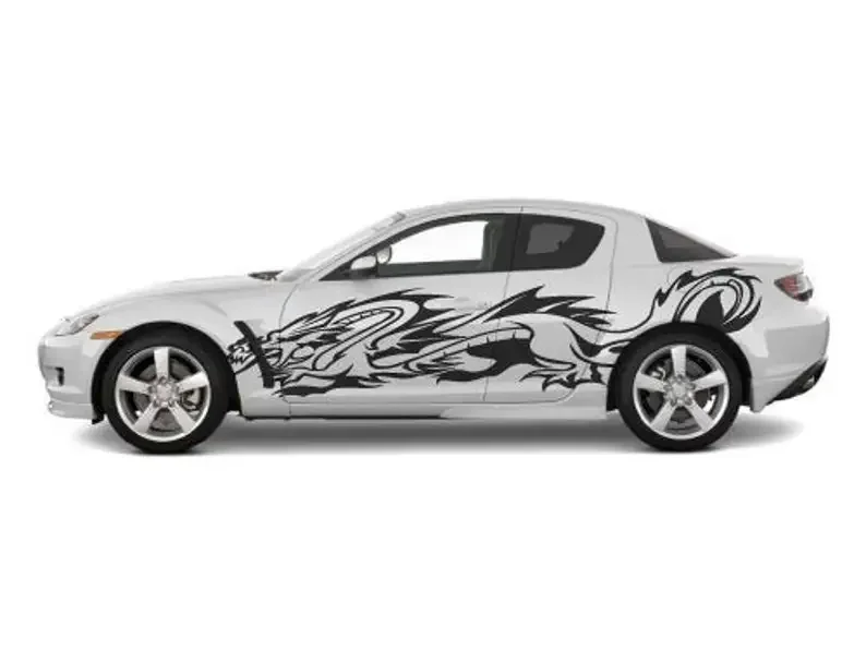 

Large Dragon Tribal Tattoo Grunge Side Bed Pickup Vehicle Truck Car Van Vinyl Graphic Decal Sticker Trailer RV