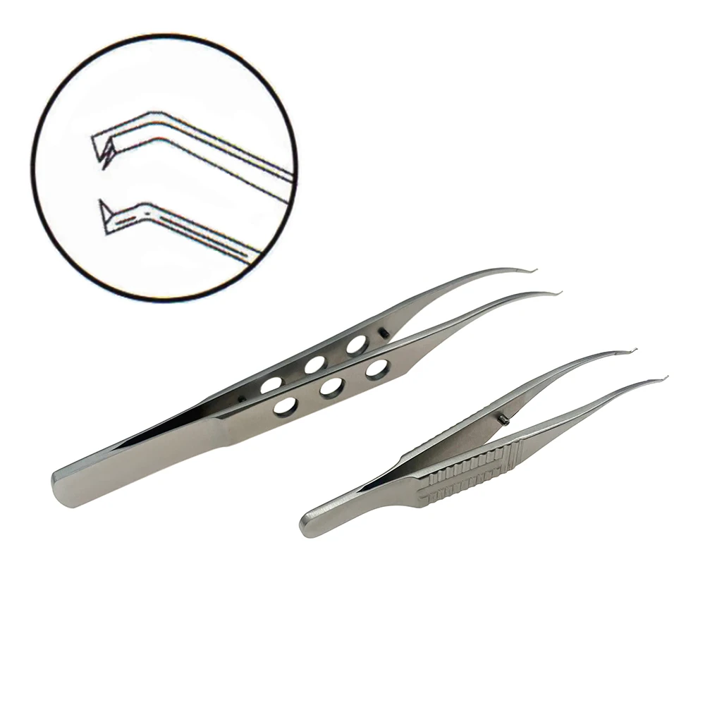 Botvin Iris Toothed Forceps Stainless Steel tweezers with tooth Ophthalmic Surgical Instruments