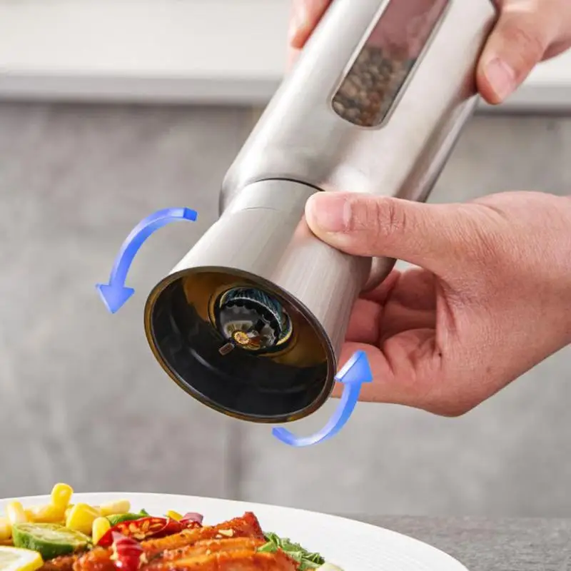 Stainless Steel Manual Salt Pepper Mill Adjustable Pepper Seasoning Bottle Spice Grinding Containers Mill Shakers Kitchen Gadge