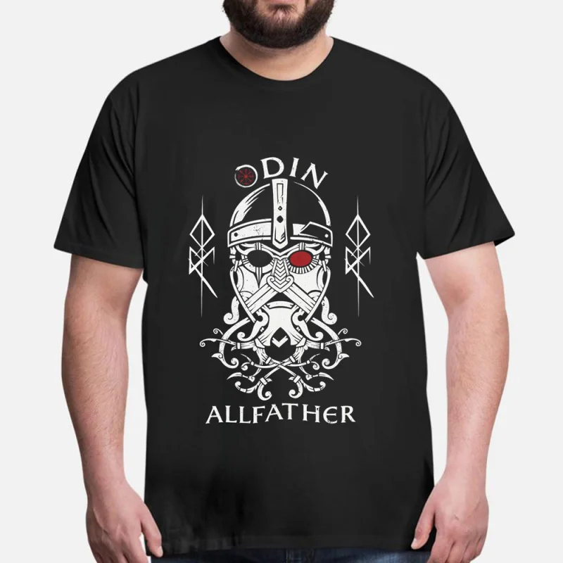 

0519 Retro Odin Allfather Viking Gift t shirt Short Sleeve Tee Norse Myth Valhalla Graphic Clothes All size tops S-6XL