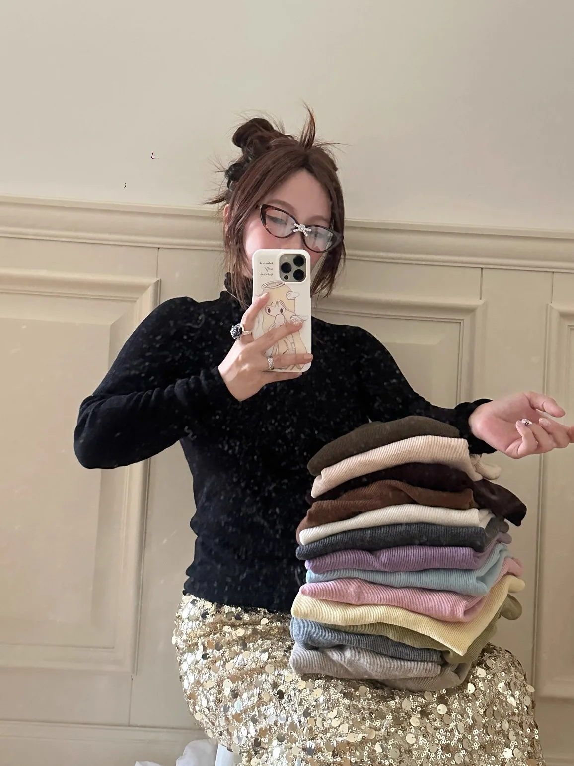 

Свитер ReallyWhy из 100% шерсти мериноса с высоким воротником, универсальный, 6 цветов, для повседневной носки, базовый слой, женская вязаная одежда