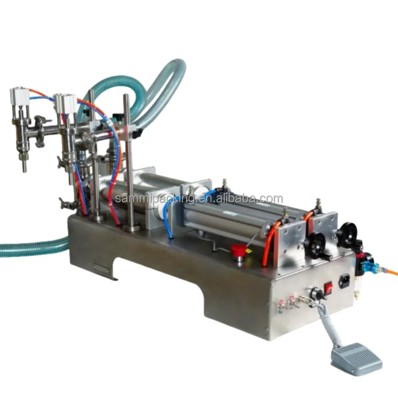 G1WY Double Head Liquid Filling Machine High Quality  Mineral Water Juice Filling Machine Double Nozzle Liquid Filling Machine