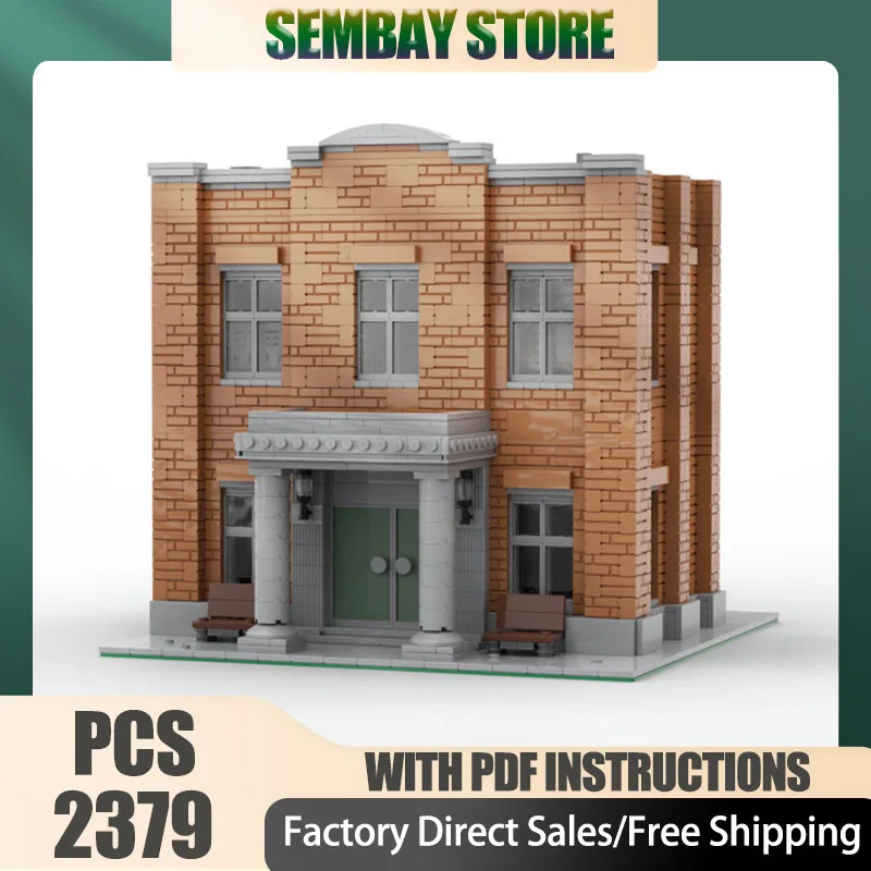 

Modular City Building Model Moc Building Bricks Modular City Prison Show Technology Blocks Christmas DIY Toy Construction Gifts