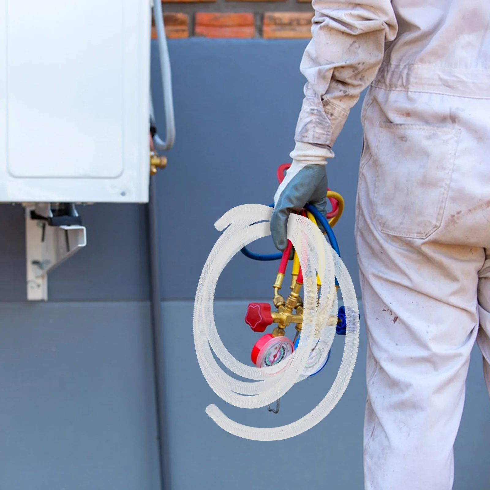 خرطوم بديل عالمي لمكيف الهواء، مخرج مياه بلاستيكي، نافذة سهلة الإعداد، أنظمة محمولة متينة مانعة للتسرب #5