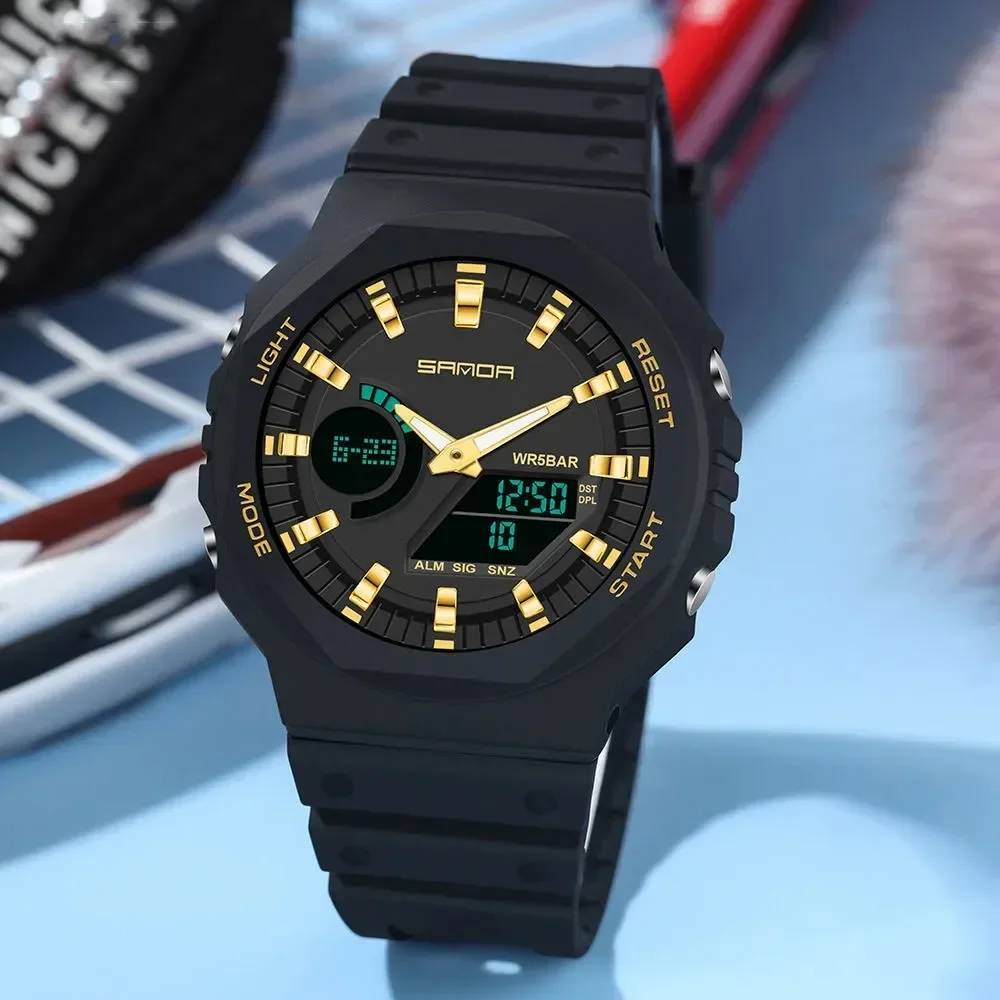 reloj de cuarzo deportivo para hombre, cronógrafo de pulsera resistente al agua con fecha ligera, estilo informal, a la moda, pa