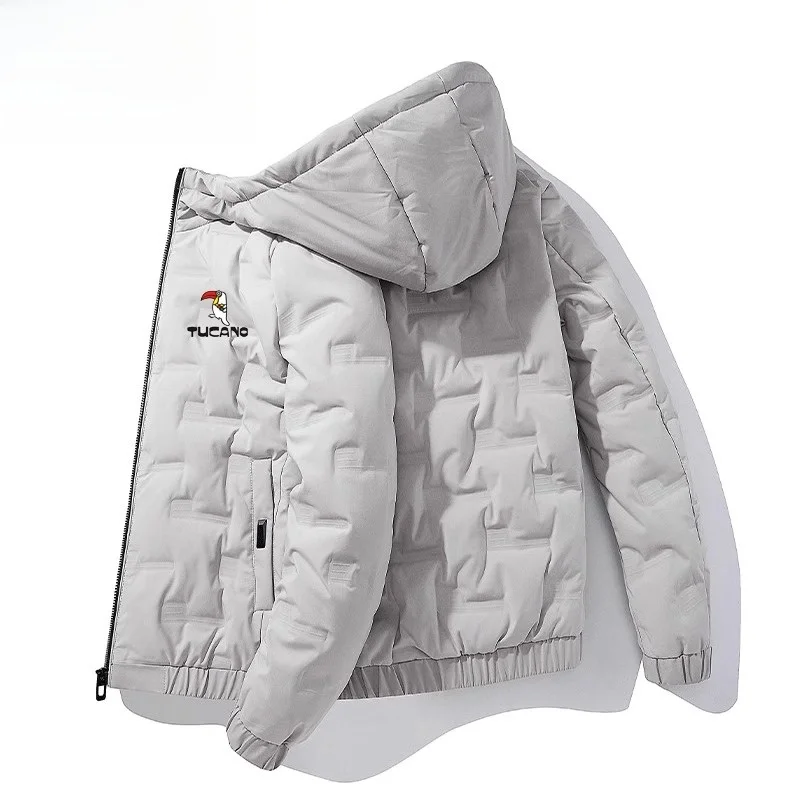 Chaqueta de Plumón ra Informal para Hombre, Abrigo de Moda Cálido y Transpirable para Exteriores con Cierre de Cremallera...