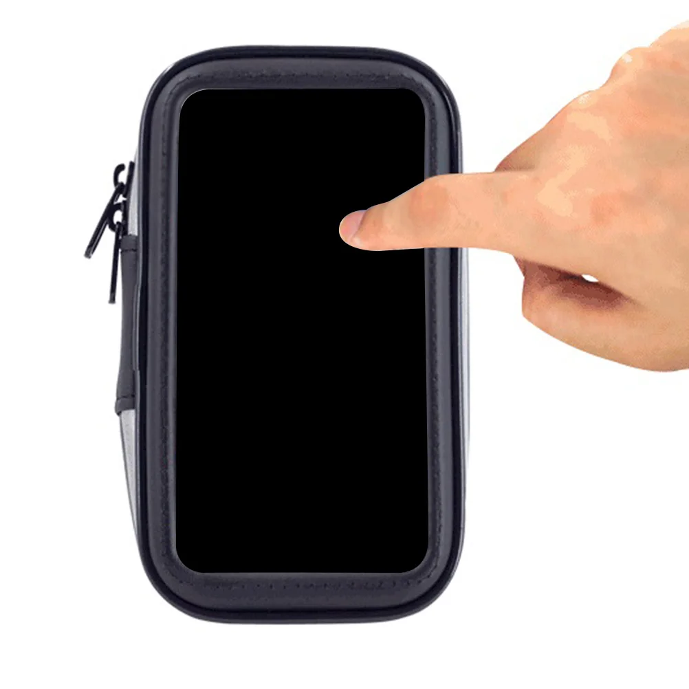 

1 Set Motorcycle Mobile Phone Waterproof Bag Shockproof Bike Phone Holder Adjustable Vibration Protection For Cellphones Black