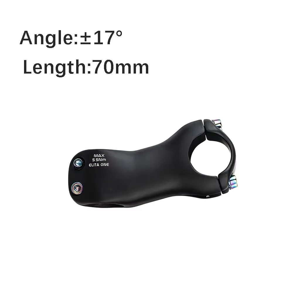 Elitaone Fahrradvorbau aus Carbonfaser für MTB/Rennrad, 6/17 Grad, 70-130mm