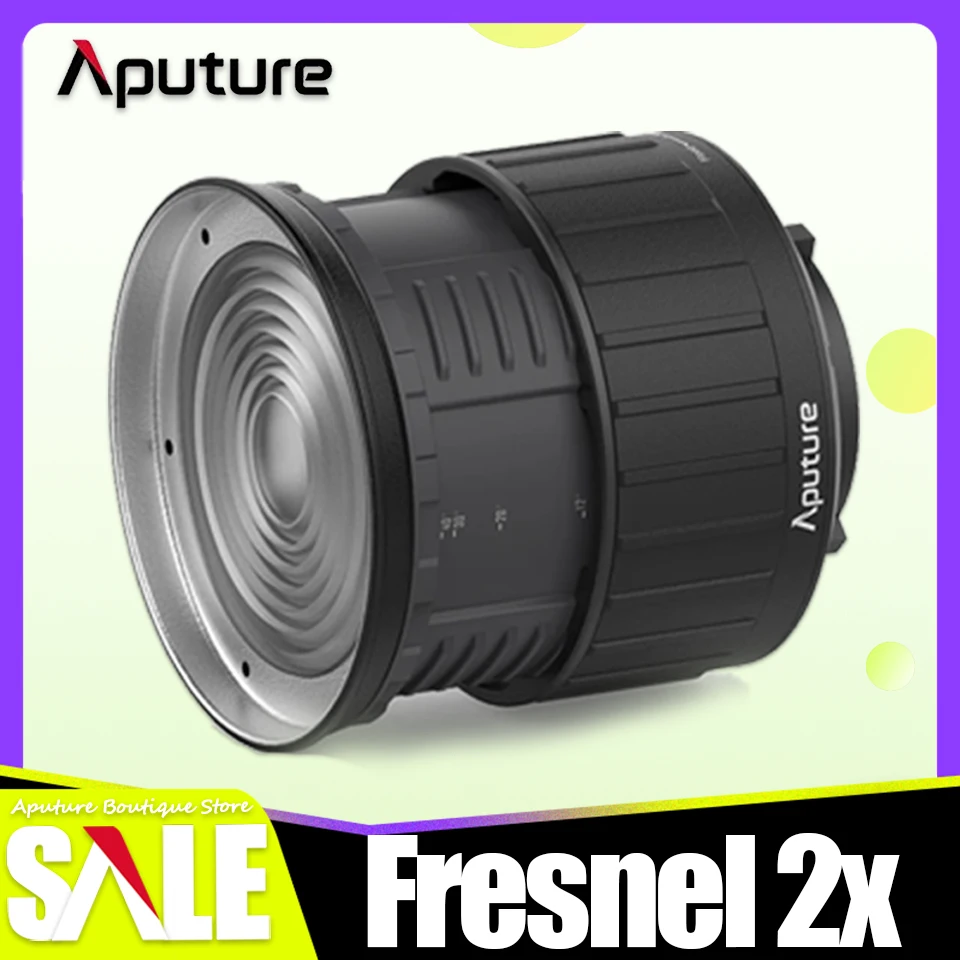 Aputure Fresnel 2x Light Modifiers Dual Lens Desgin 12-40 Degrees Smooth Spot to Flood for LS C120d II  Bowen Mount Video Light