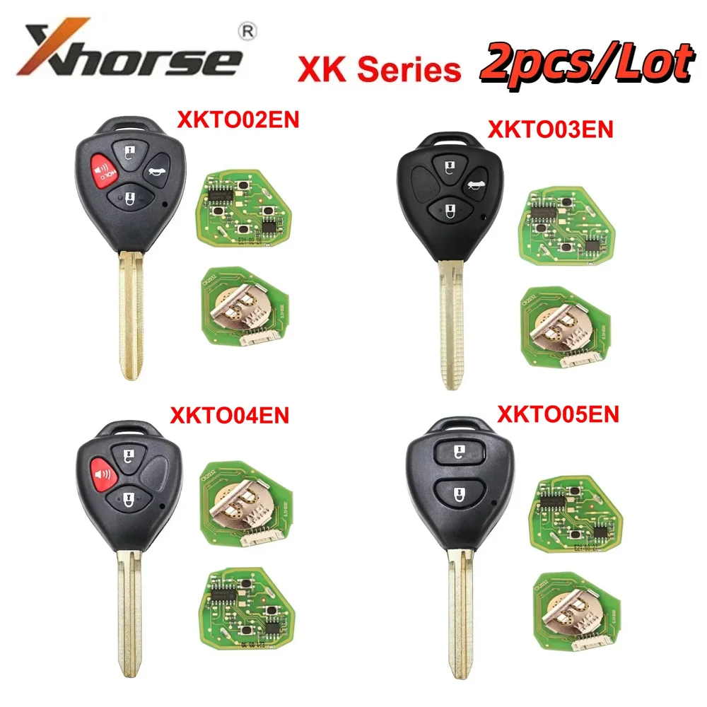 XHORSE VVDI Universal Wired Remote Key XK Series XKTO02EN XKTO03EN XKTO04EN XKTO05EN for Toyota Style