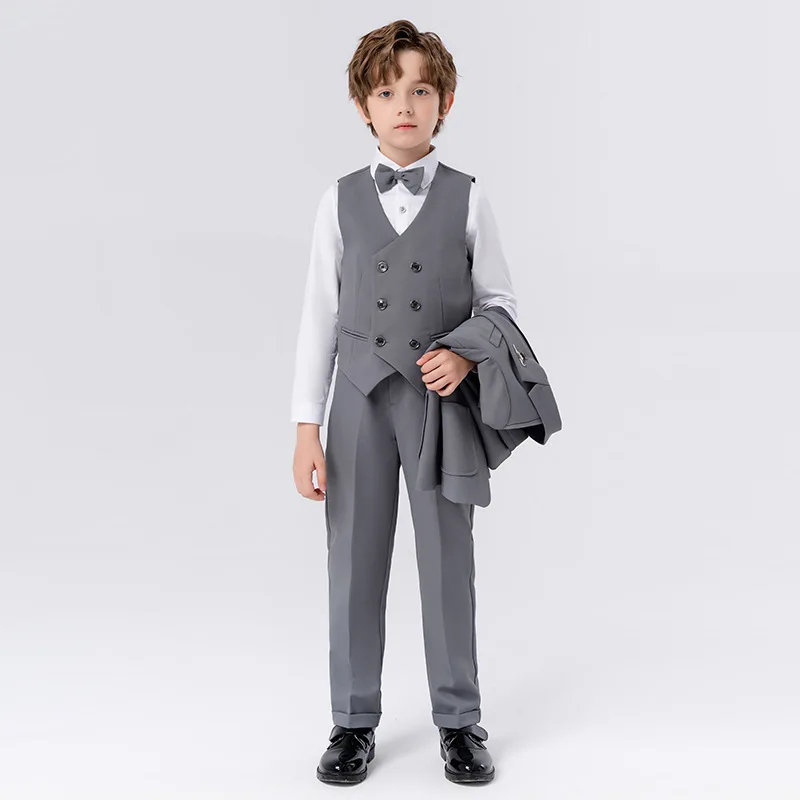 

Child formal attire Boy suit Host, piano, performance attire (coat and pants vest) 4 5 6 7 8 9 10 11 12 13 14 15 16 years old