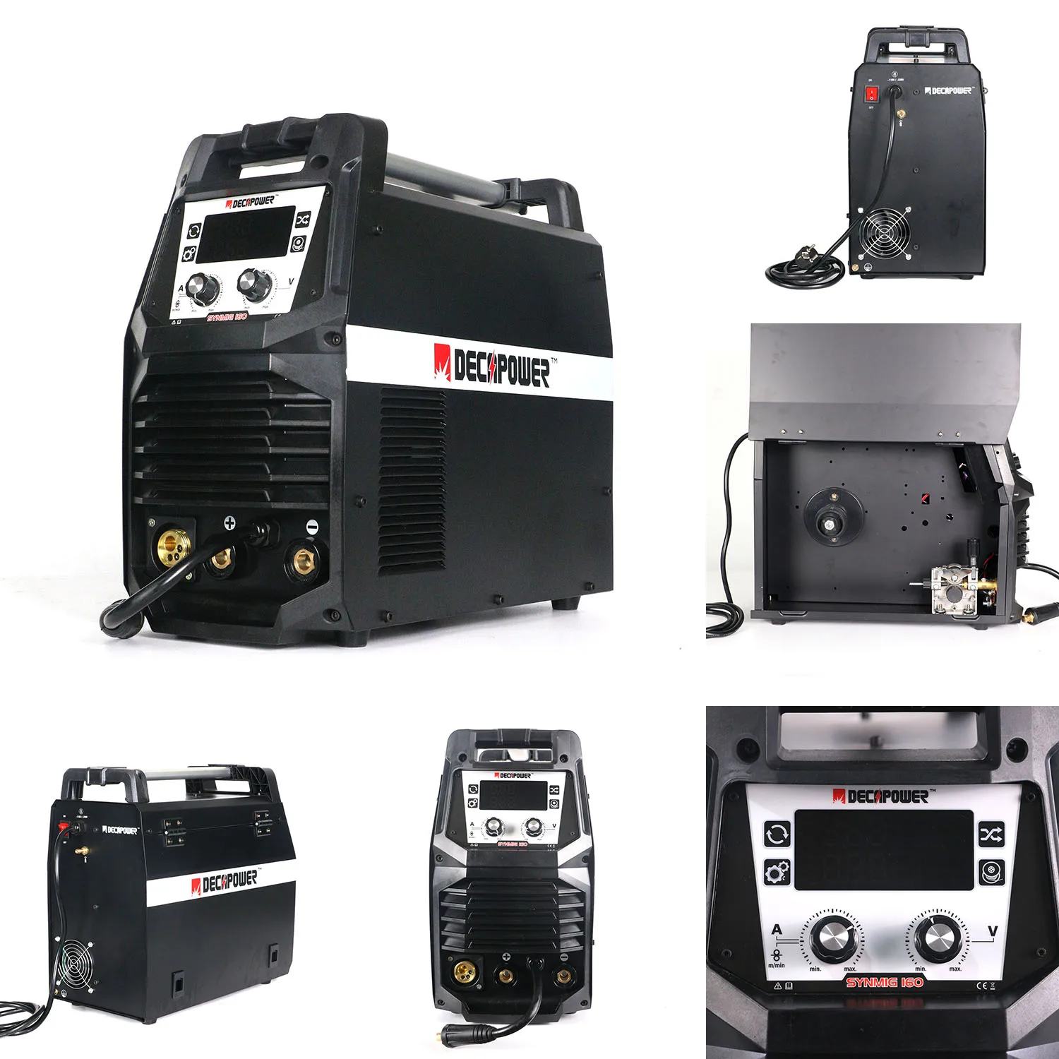 Decapower متعددة الوظائف MIG MAG MMA LIFT TIG 4-in-1 180A مرحلة واحدة 220 فولت آلة لحام CO2