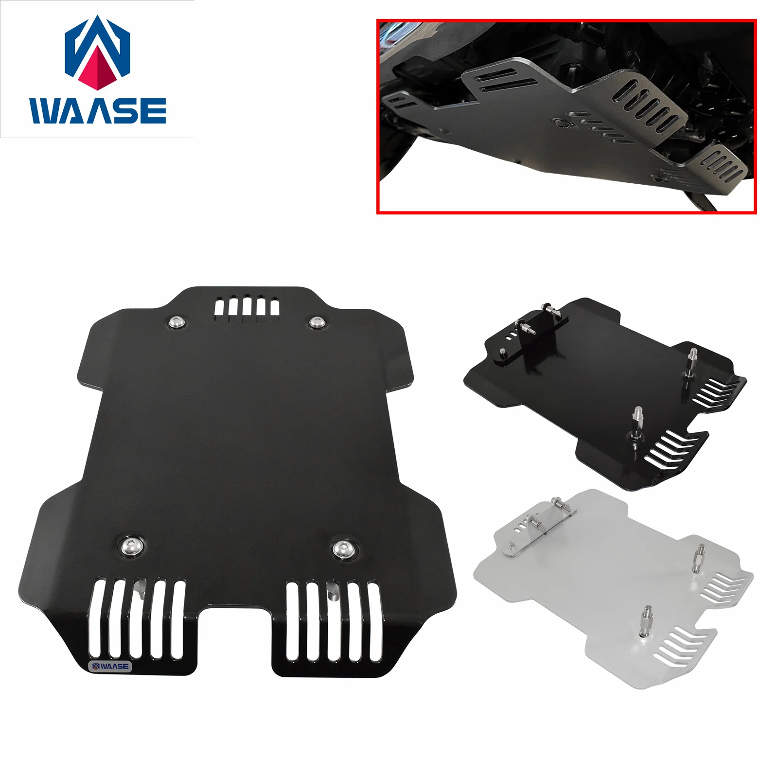 

WAASE Aluminium Belly Pan Engine Lower Base Chassis Guard Skid Plate Protector For BMW R18 R-18 R 18 2020 2021 2022 2023