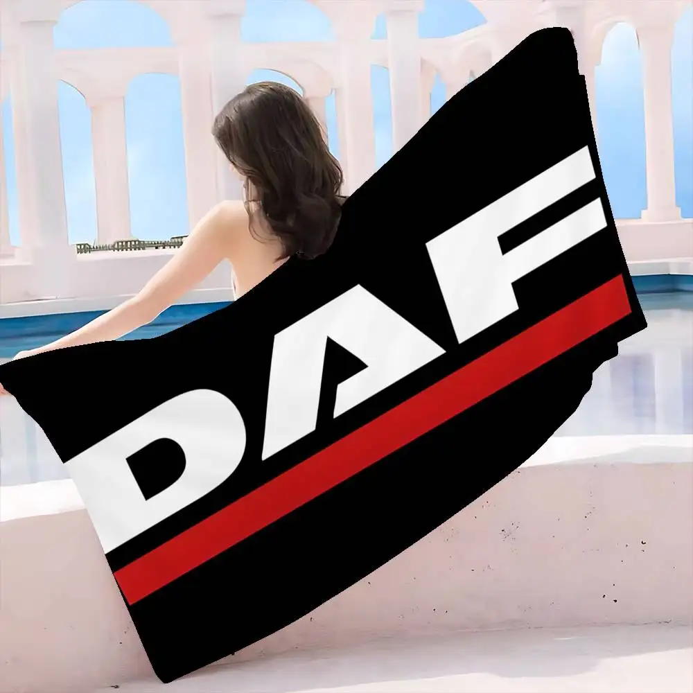 D-DAF Truck Beach Towel Colorful Bath Towels for Girl Microfiber Quick Dry Custom Sand Free Beach Yoga Spa Gym Pool
