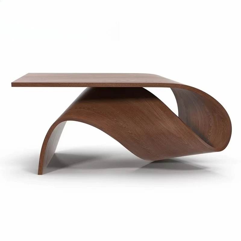 

Furniture Luxury Creative Wooden Table Modern Dining Room Furniture Kitchen Art Unique Styling Solid Wood Dining Table Set