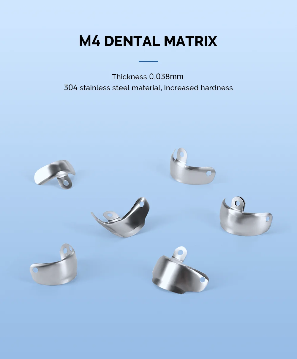 50 stücke AZDENT Dental Matrix Bands Schnitt Konturierte Metall Matrizen Matrix Für Zähne Ersatz Zahnarzt Werkzeug Zahnmedizin Material – Detail 1