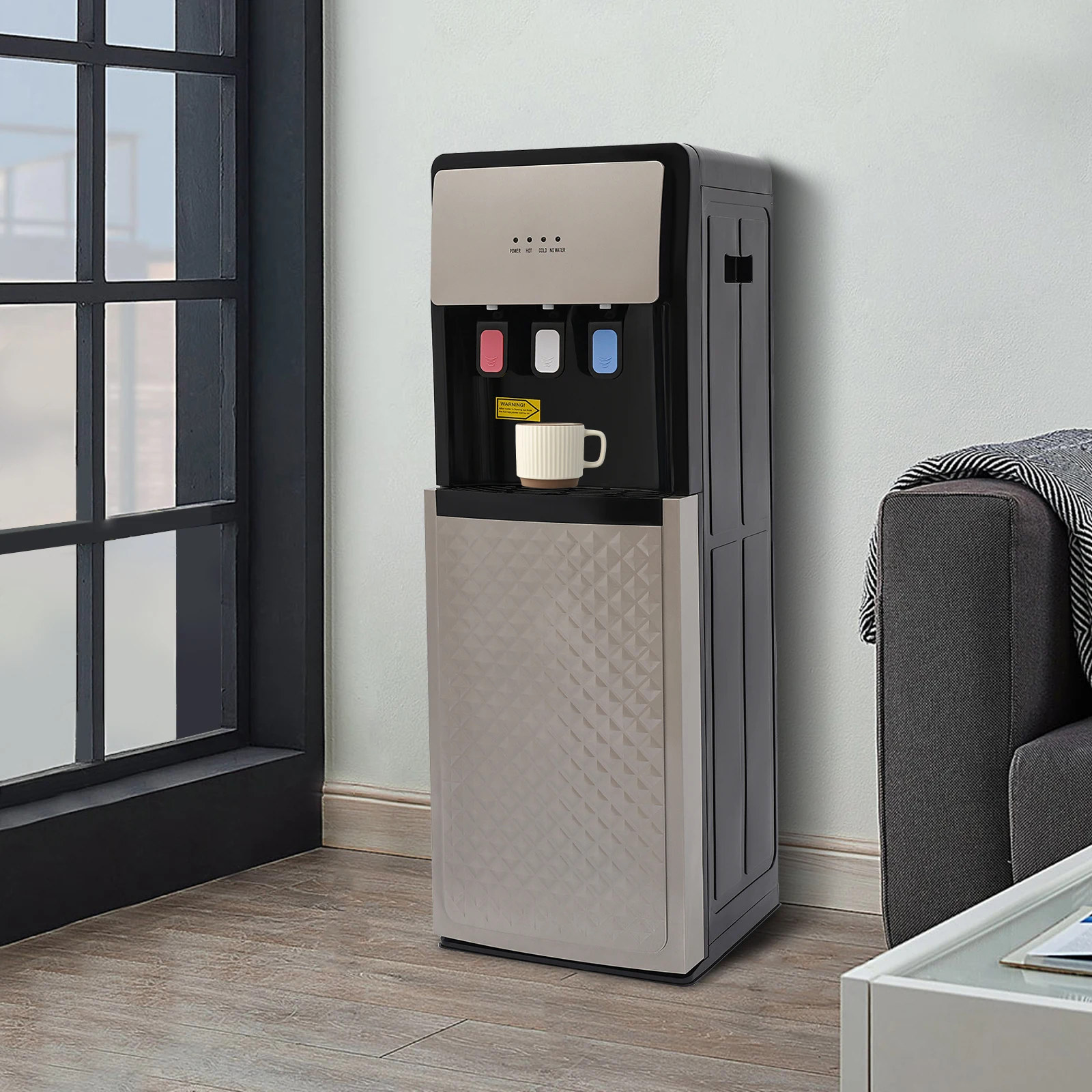 

Диспенсер для воды с нижней загрузкой 500 Вт, 110 В, горячая/холодная вода, вертикальный, серебристо-серый, 10-15 л/ч ℃ /85-95 ℃