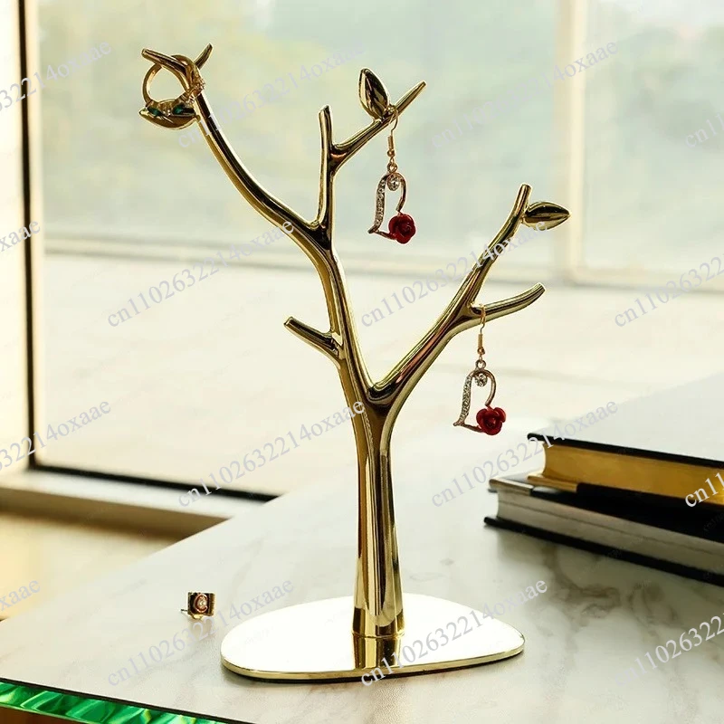 Light Luxury Metal Jewelry Rack Desktop Ring Necklace Storage Rack Household Jewelry Jewelry Hanger Display Rack