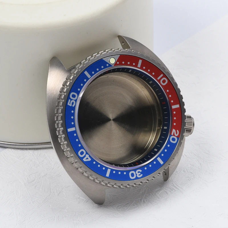 6309 Abalone Watch case C3 Luminous Titanium Sapphire glass Dive watch case fit Seiko for NH35/NH36 Automatic Movement Watch mod