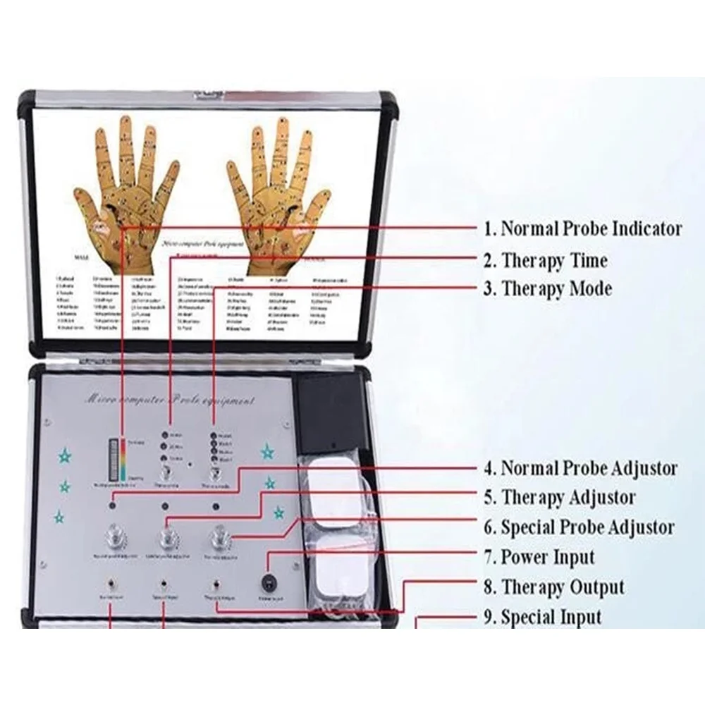 Low frequency treatment health analyzer machine hand diagnostic machine instrument