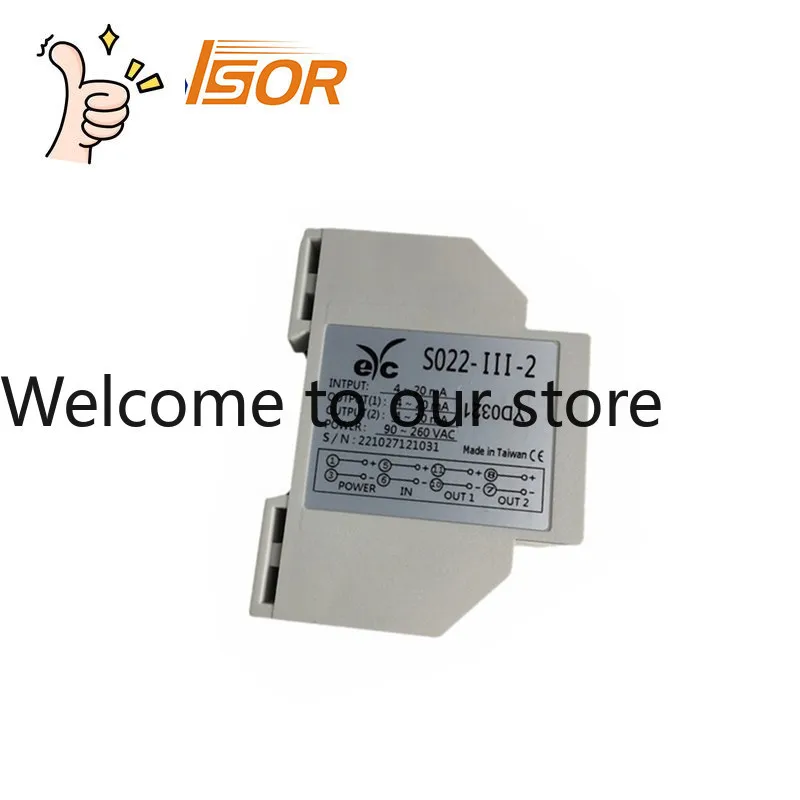 Taiwan EYC Aluminum Rail Signal Converter, Distributor S022-III-2 One In And Two Out, Current Signal