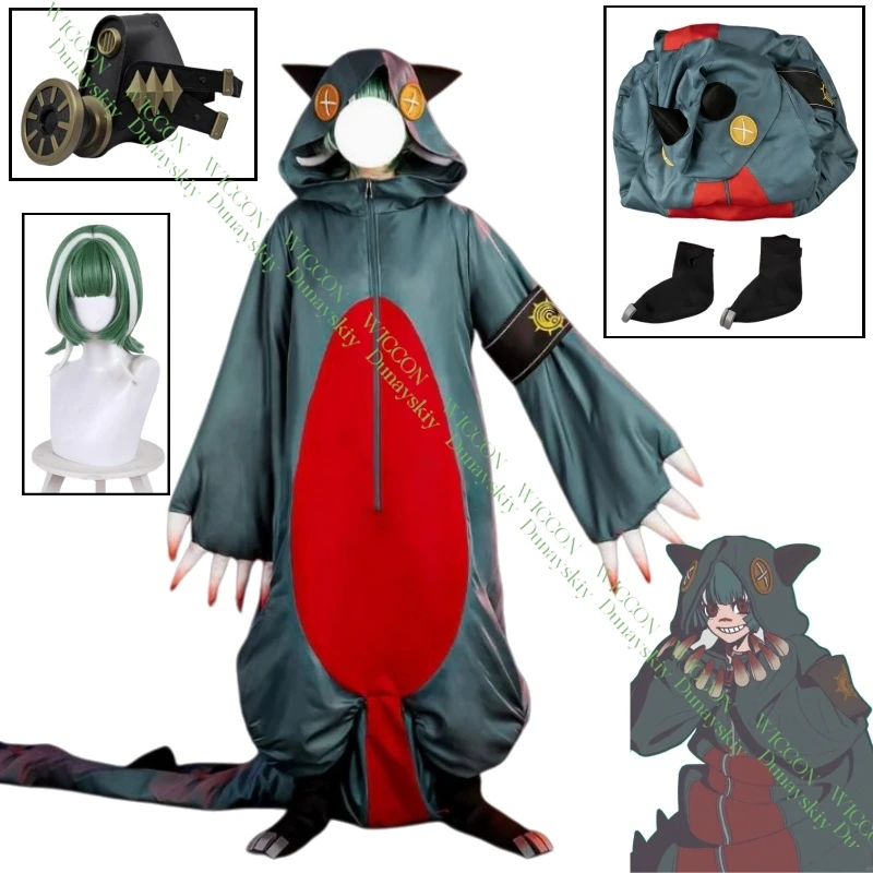 

Костюм для косплея Gachiakuta Guita: парик, маска, обувь, вышитый топ, жилет, короткий рюкзак. Для Рождества, Хэллоуина, конвенций.