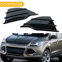 Cubierta de rejilla inferior de parachoques delantero cromado, cubierta de marco de luz antiniebla para Ford kuga escape 2013-2016, parachoques de parrilla de luz antiniebla