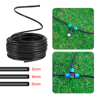 10 Meter 3/5mm 4/7mm 8/11mm PVC Hose Garden Watering Hose Drip Agriculture Irrigation Black Micro Irrigation Tubing Pipe Hose