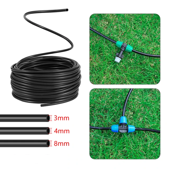 10 metrów 3/5mm 4/7mm 8/11mm wąż pcv wąż do podlewania ogrodu kroplówka nawadnianie rolnictwa czarny mikro rura do nawadniania wąż rurowy
