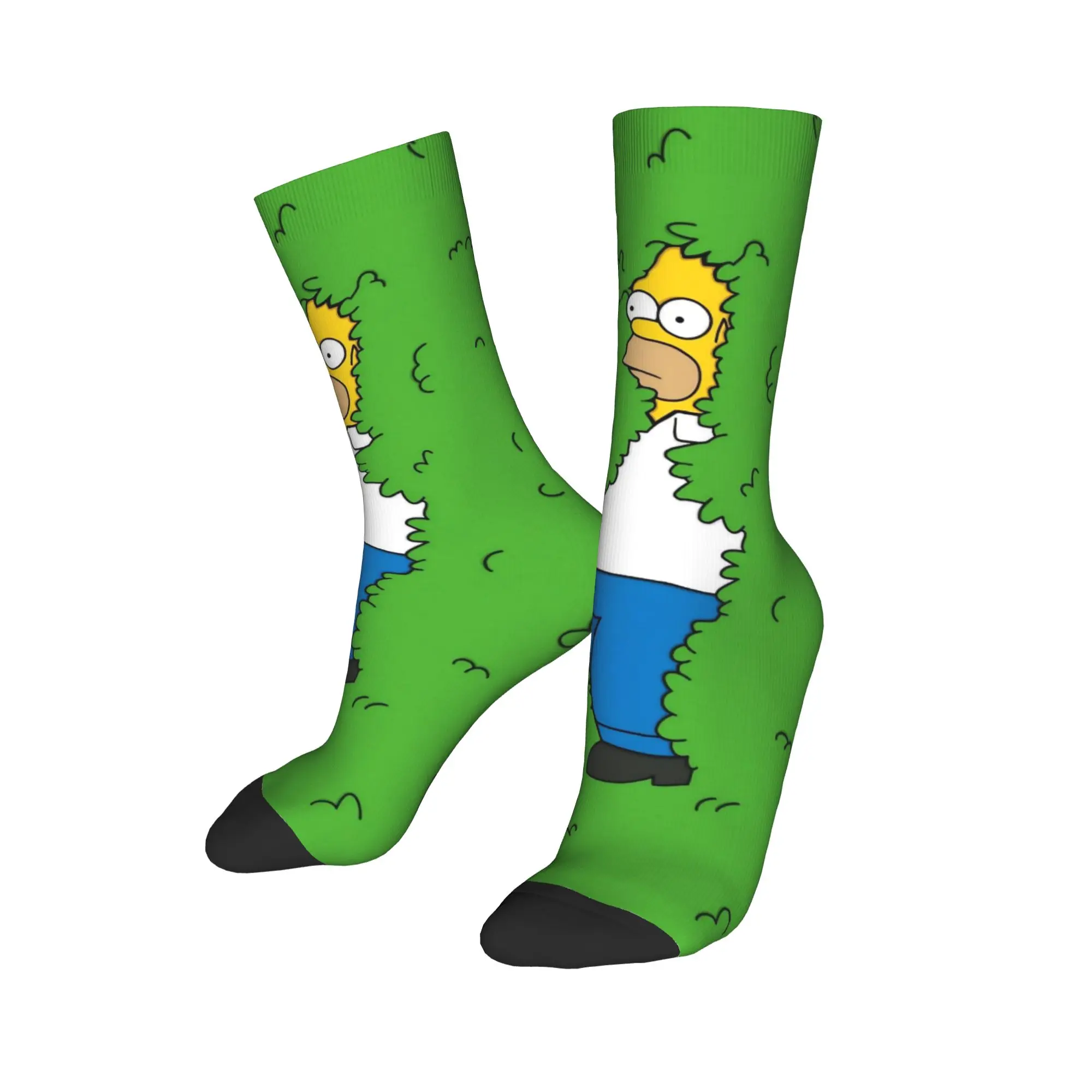 Autumn Winter Funny Unisex Cartoon The S-Simpsons Homer  Socks Non-slip Middle Tube Socks,