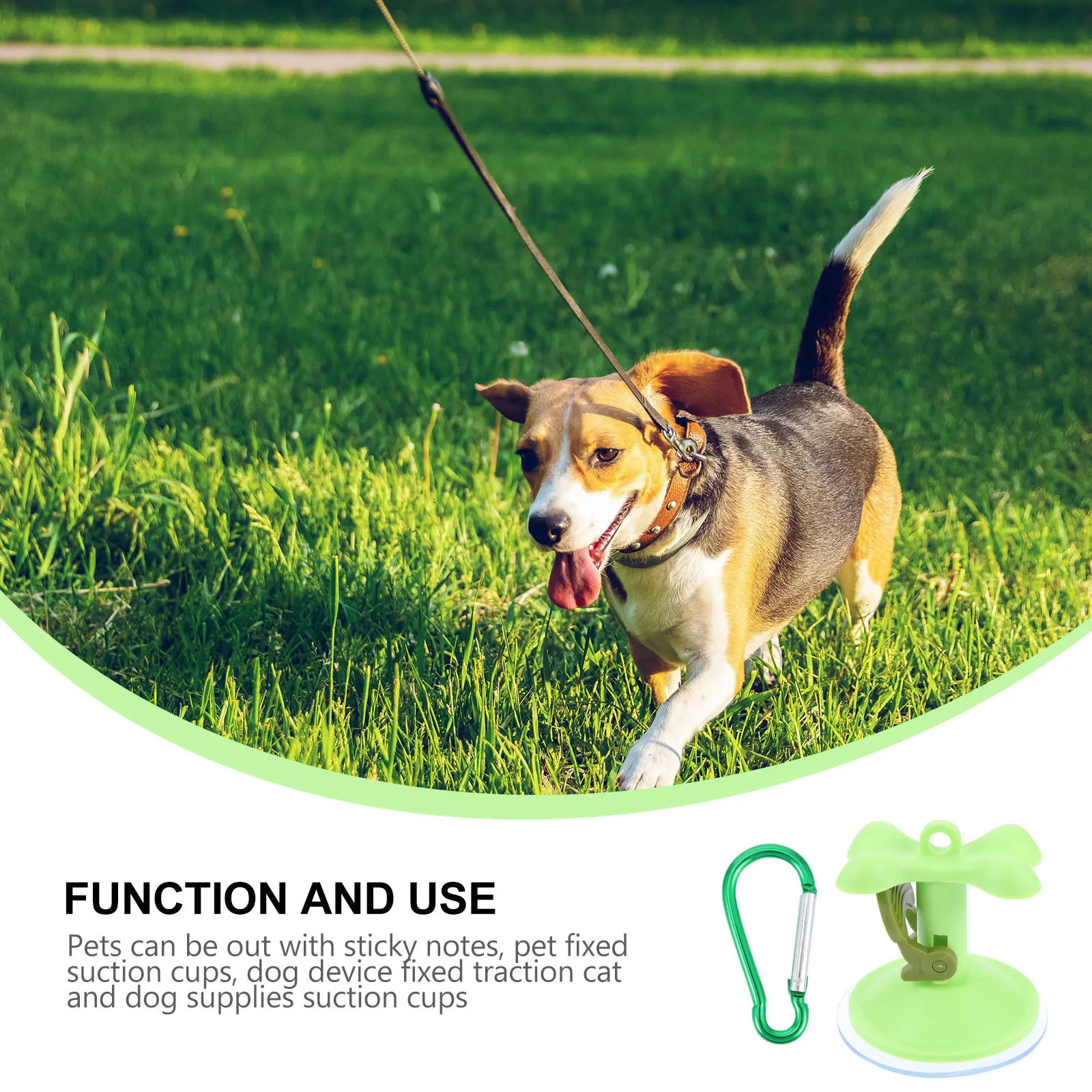 

Pet Suction Cup For Dog Cat Leash Anchor On Smooth Surfaces Plastic Sucker With Carabiner Outdoor Use Pet Fixed Device
