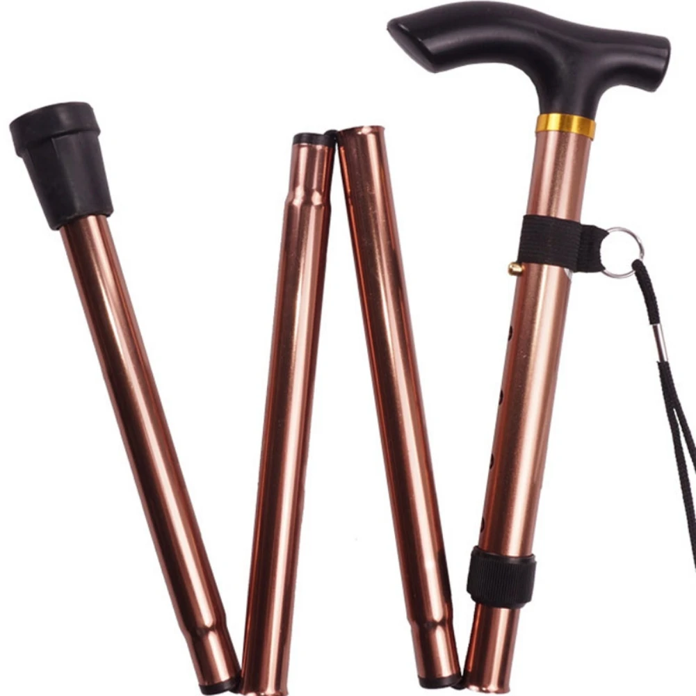 Walking Stick Hiking Trekking Poles Trail Ultralight 4 Section Adjustable Canes Aluminum Alloy Folding Walking Sticks