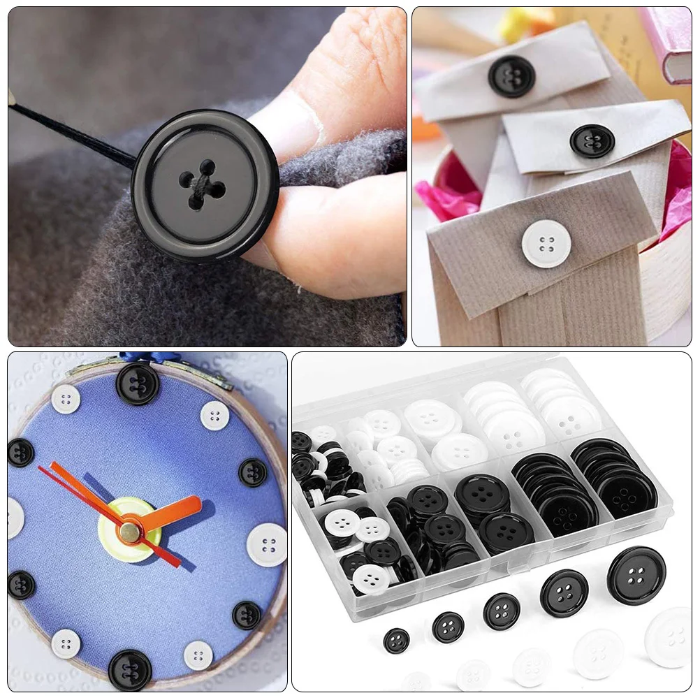 

DIY Buttons for Sewing Clothing Decoration Classic Design Smooth Surface Holes for Firm Fixing Shirts Coats Sweaters Suits Craft