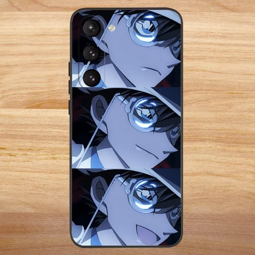 Anime D-Detective C-Conan Phone Case for SamsungS24,S23,S22,S21,S20 Ultra Pro S10,S30Plus,20 Ultra Black Cover