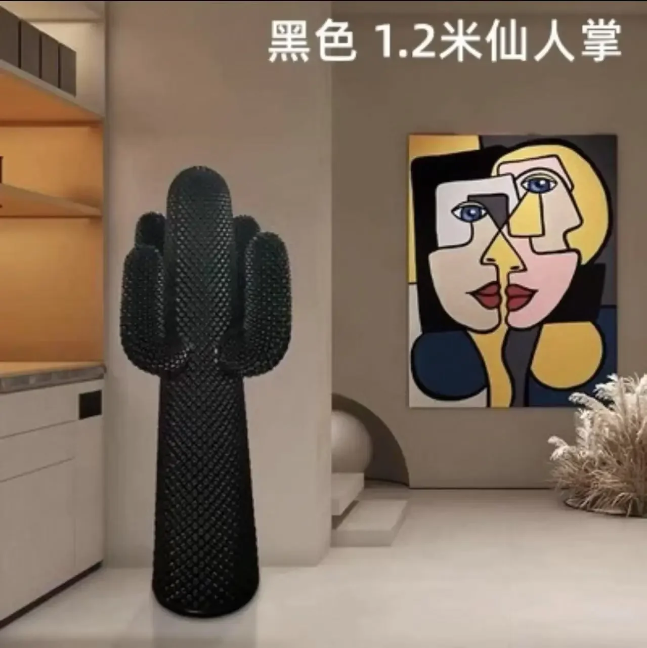 Simulated cactus large floor ornament green coat rack living room shopping mall decoration