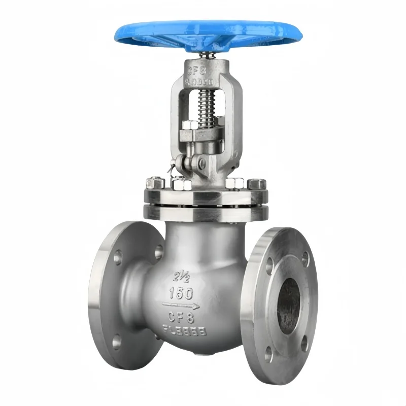 Flange manual de pressão de alta temperatura com válvula globo padrão americano de aço inoxidável 304 de 5 polegadas