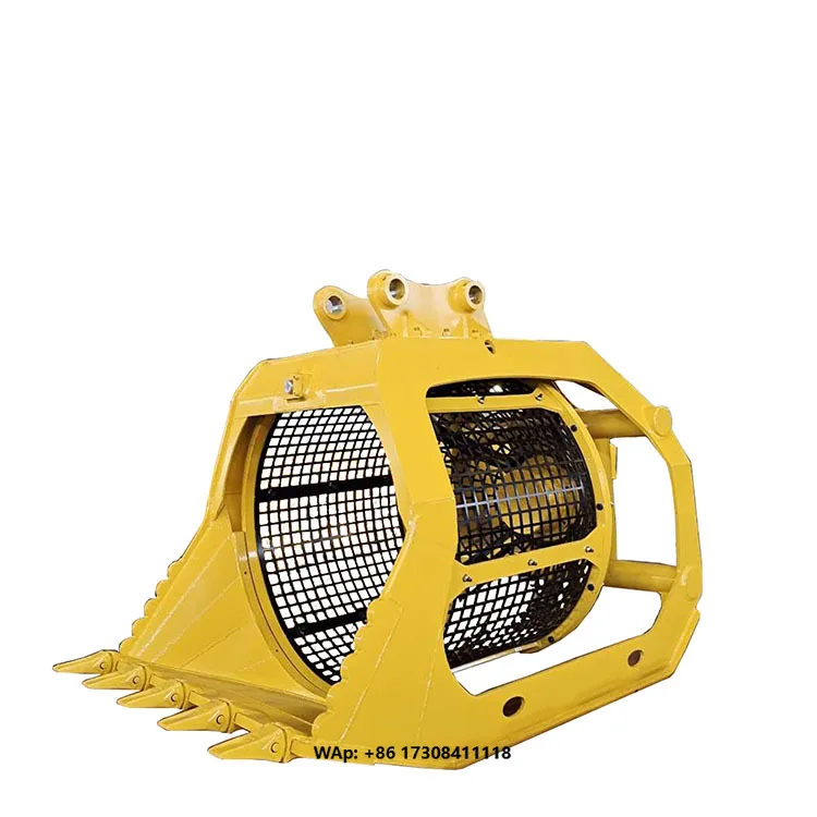 Excavator Rotary Screening Bucket Excavator Sieving Bucket Hydraulic Excavator Attachments