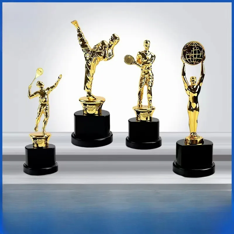 Football badminton Taekwondo tennis various sports competition trophies Production of school competition resin souvenir trophies