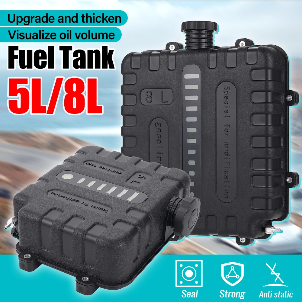5L/8L Visual Thickened Fuel Tank Leak-proof Anti-static Engineering Plastic Fuel Level Scale,for RVs/Cars/Boats/Parking Heater
