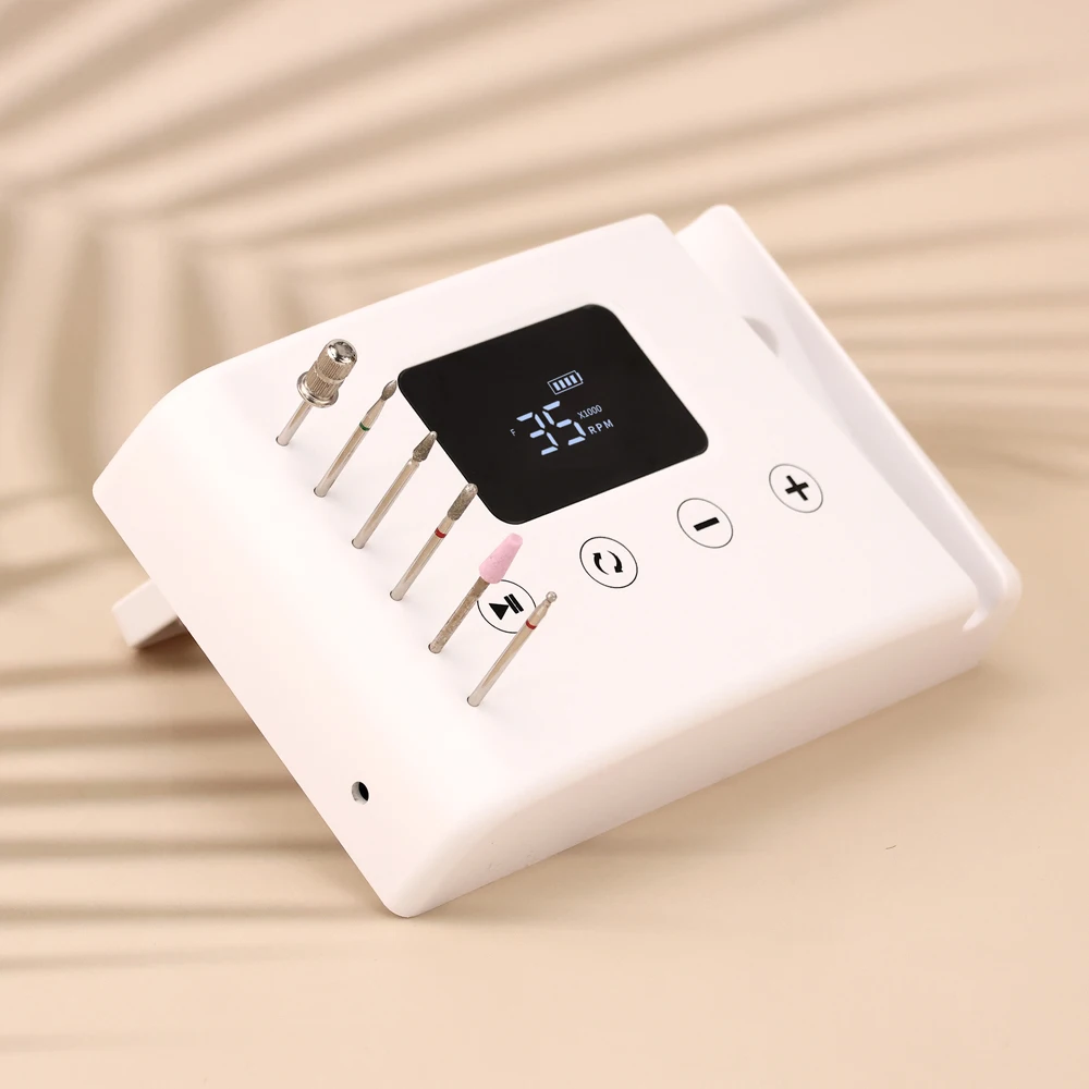 Professionele schoonheidssalon Uniek hellingontwerp 85W borstelloze motor nagelpolijstmachine manicure gereedschap elektrische nagelboormachine